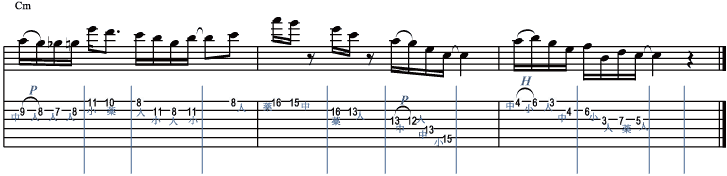 ♭13thから始まるフレーズ