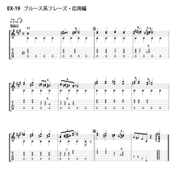 EX-19）ブルース系フレーズ・応用編