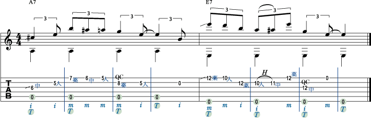 単音ベースでのメロディ