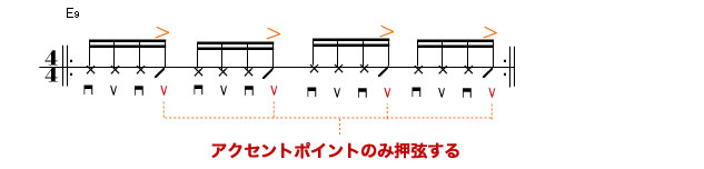 4つめにアクセント(アップになる)